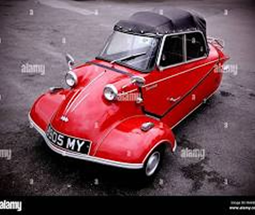 The Messerschmitt bubble car (primarily the KR200) was built using aircraft engineering techniques applied to a 1950s microcar, featuring a lightweight steel tubular frame  and aluminum fuselage with a signature Plexiglas or fabric canopy.